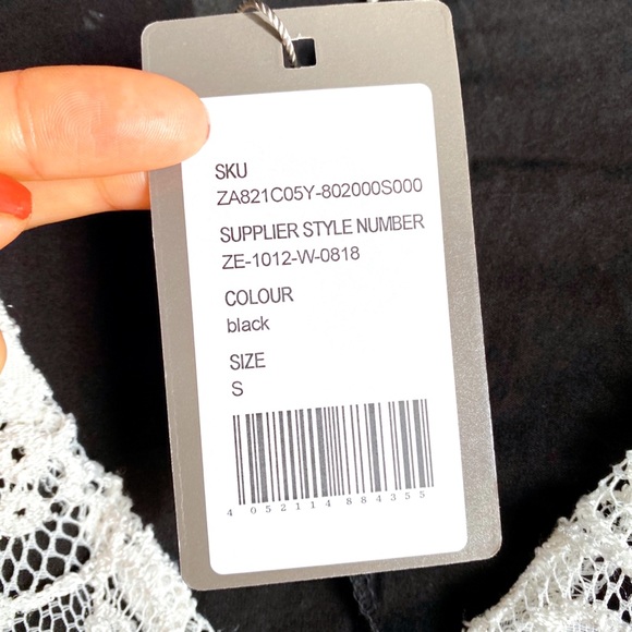 π€ ZALANDO BLACK WHITE LACE FLOWY MIDI DRESS! - Picture 8 of 13